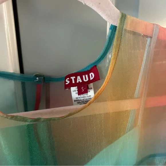 New Staud Hyacinth Rainbow Dress Multi Aura - Picture 6 of 8